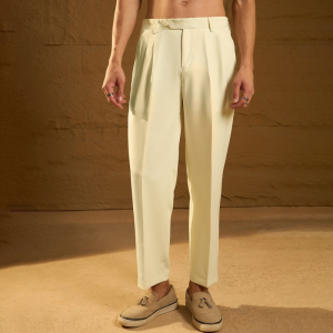 Dennison Men Double Pleated Korean Baggy Fit Trouser