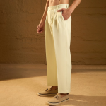 Dennison Men Double Pleated Korean Baggy Fit Trouser