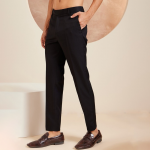Men Smart Tapered Fit Easy Wash Formal Trouser