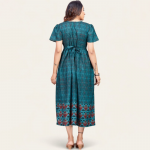 Women Printed Maternity Fit & Flare Maxi Dress