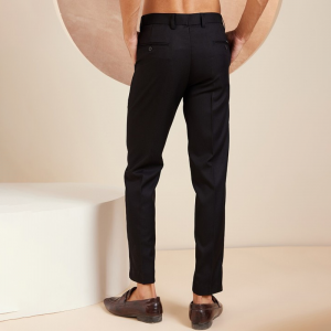 Men Smart Tapered Fit Easy Wash Formal Trouser